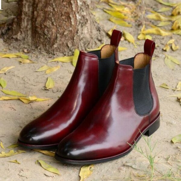 Burgundy Chelsea Boots for Men
