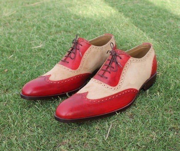 wingtips red shoes