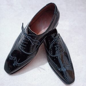 Oxford Black Patent Leather Dress Shoes for Mens