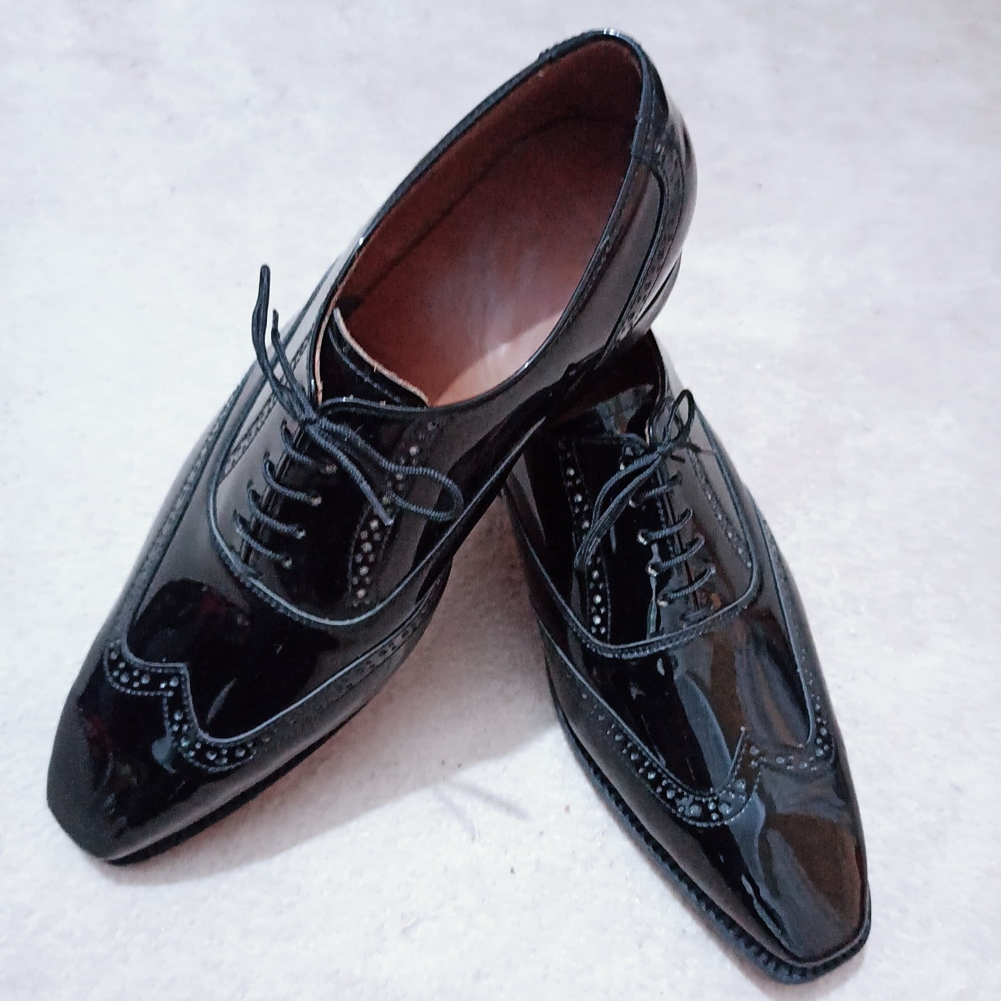 Hoeveelheid geld salade Ruimteschip Oxford Black Patent Leather Dress Shoes for Mens