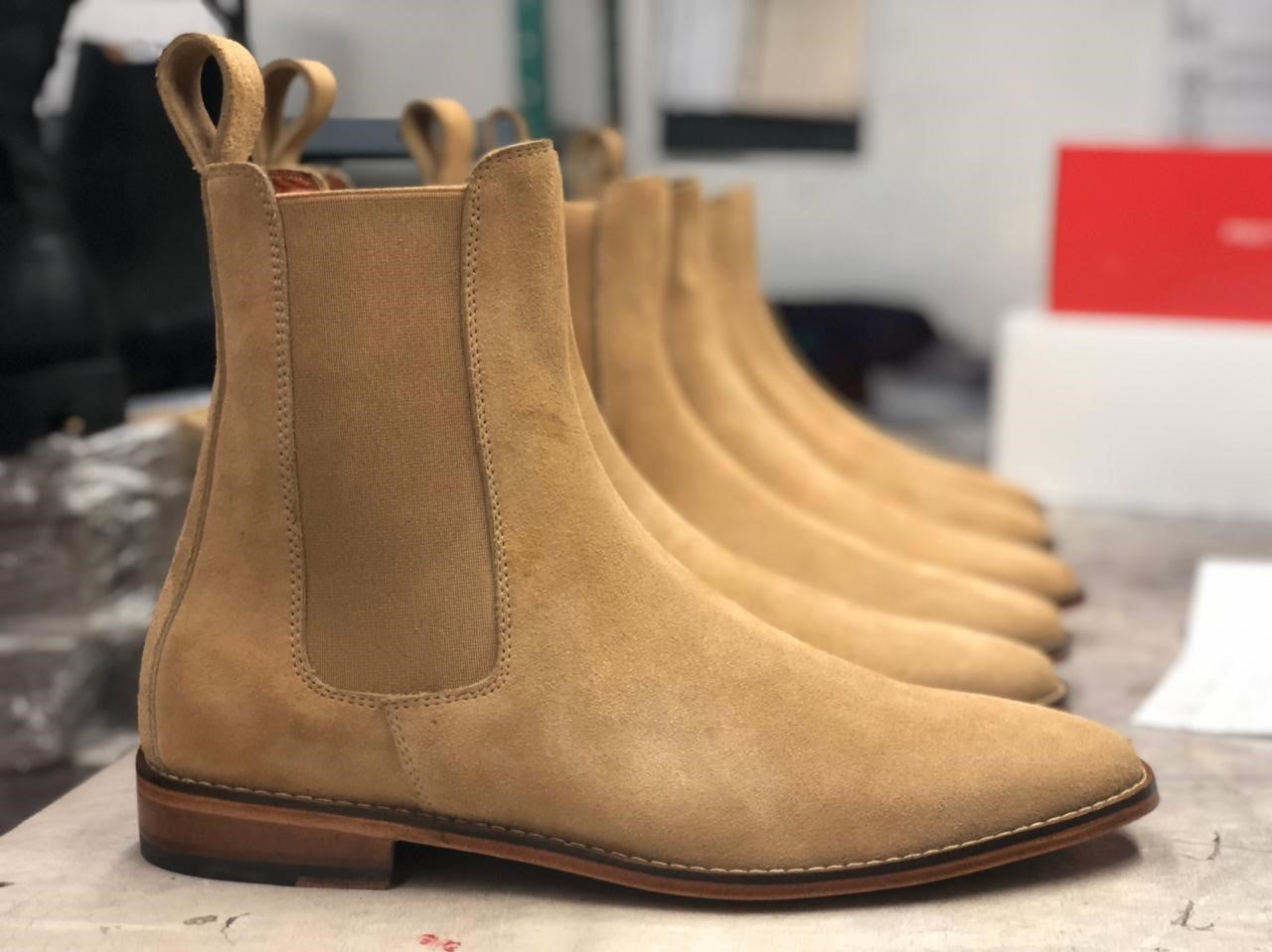 Tan suede chelsea boots mens