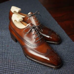 Brown Italian Shoes for Men Wingtips Brown Dress Shoes