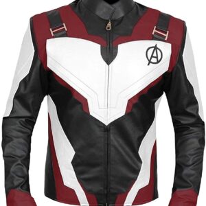 Avengers Endgame Quantum Superhero Iron Man Leather Jacket for Men