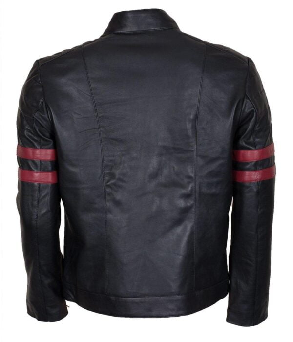 Stylish Mens Fashion Cowhide Black Leather Jacket
