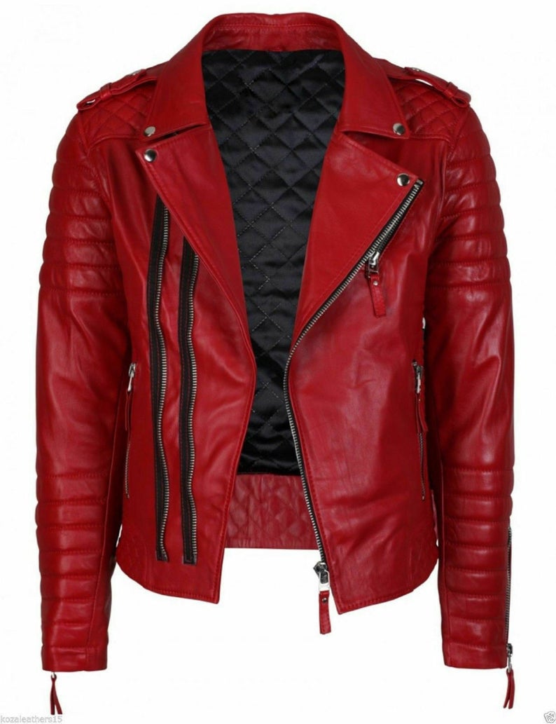 Rockstar Street Fashion Red Leather 