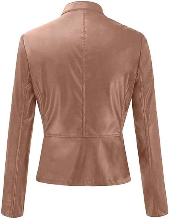 brown leather jacket for women