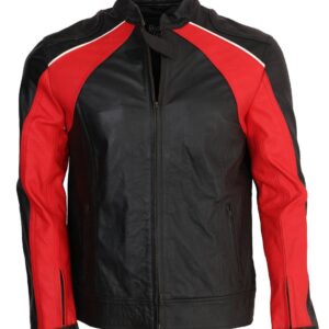 Black Leather Motocross Jacket