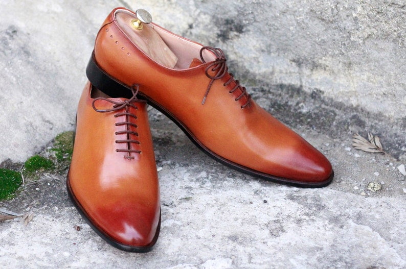 Wholecut Oxford Brown Shoes for Men Dress Shoes