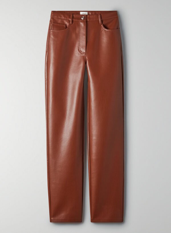 Brown Leather Pant for Women Fashion Brown Trouser