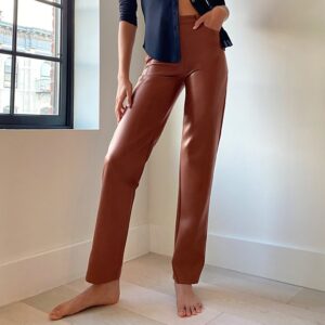 Brown Leather Pant for Women