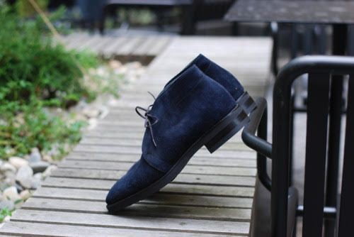 Navy Suede Leather Chukka Boots for Men