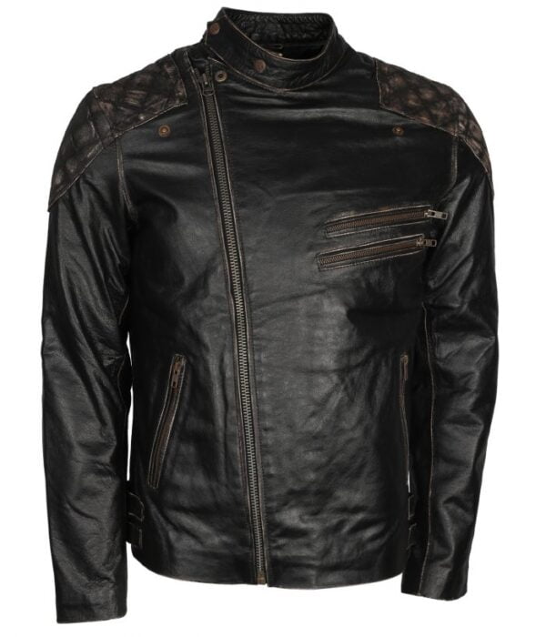 Skull Jacket Men Vintage Bikers Motorcycle Leather Jacket