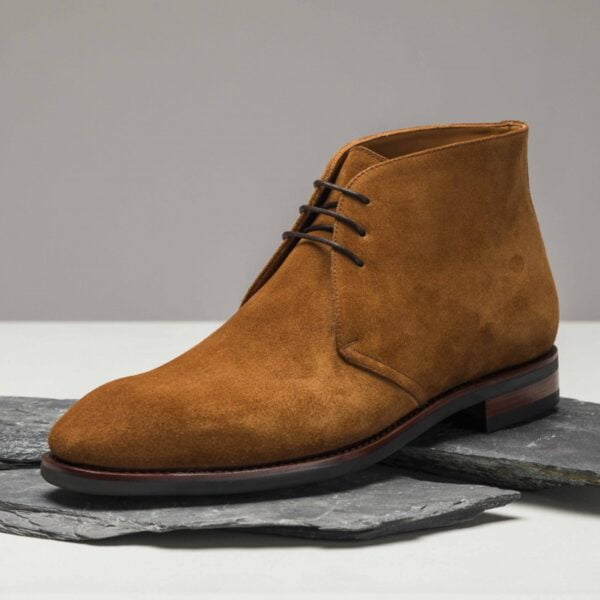 Tan Suede Leather Chukka Boots for Men