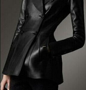 Western Black Short Coat for Women Short Trench Coat