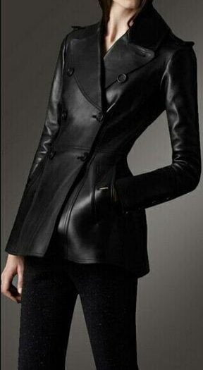 Western Black Short Coat for Women Short Trench Coat