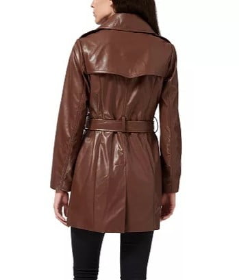 Western Brown Short Coat for Women Trench Coat