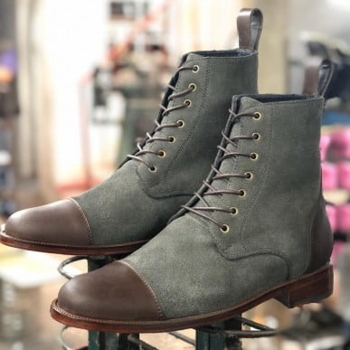 gray boots men