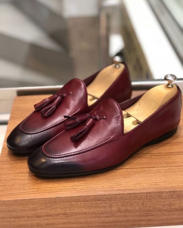 red tassel loafers
