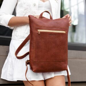 Laptop Backpack Bag Vintage Brown