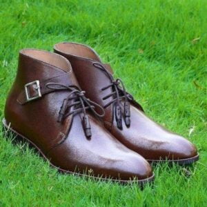 Monk Strap Brown Boots for Mens Dress Boots