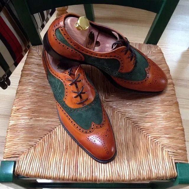 Wingtips Spectator Wingtips Brown Shoes for Men's Brown Dress Shoes